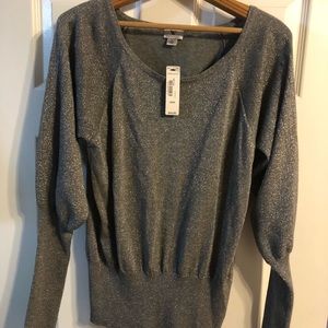 NWT, Sz. L, Worthington Silver & Grey Sweater 💥